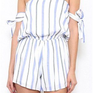 l'atiste romper Women small striped shorts strapless